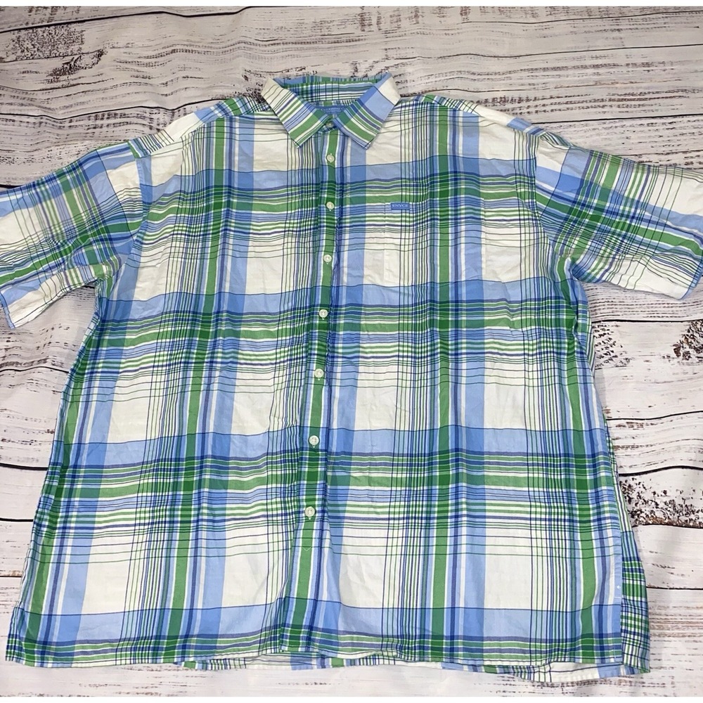Enyce Clothing Co Button Up Shirt Men's 4XL Plaid Short Sleeve Cotton